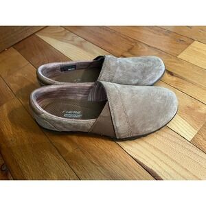 Skechers loafer shoes women's size 7 tan suede air cooled memory‎ foam